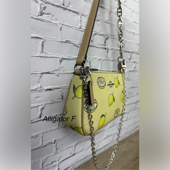 NWT Coach Nolita 19With Lemon Print  a free unbranded chain and extender CAL26